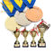El logro de los deportes personalizó las medallas y los trofeos