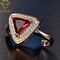 Diamond Engagement Women 18k personalizó el anillo de plata