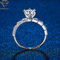 Personalizado 925 anillos de la bodas de plata con los diamantes