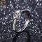 Sterling Silver Diamond Wedding Rings para mujer ajustable