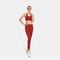 2 pedazos del OEM de la ropa de deportes roja de las mujeres fijan el equipo inconsútil del entrenamiento de la yoga